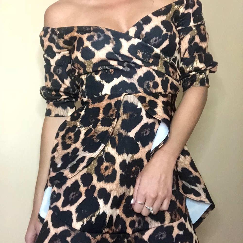 Boohoo Leopard Print Dress